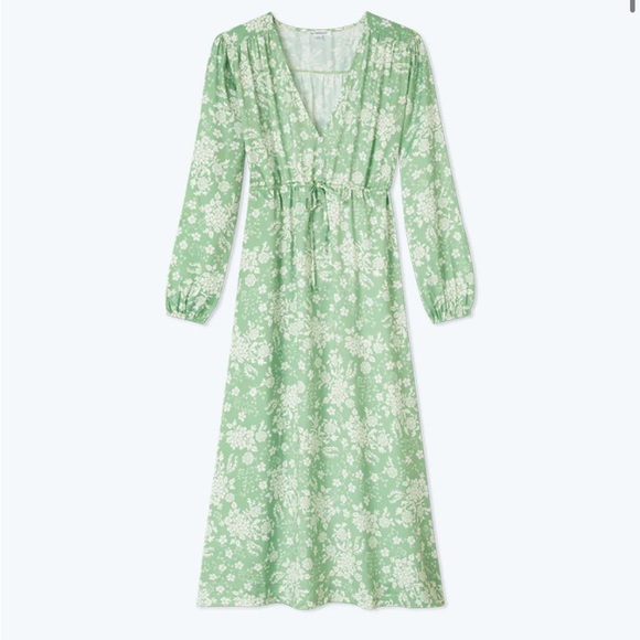 Summersalt The Cinched Waist Caftan Vintage Floral Ivy Dress SIZE XL - Picture 2 of 8